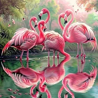 Flamingo Flock - Diamond Painting