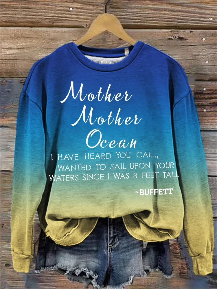 Mother Ocean I Have Heard Your Call RIP Jimmy Gradient Sweatshirt