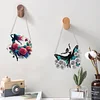 2Pcs Girl 2D Flat DIY Hanging Diamond Art Ornament Window Pendant (Floral Skirt)