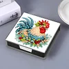 5D DIY PU Diamond Art Note Box with 160 Sheets Paper Memo Pad Holder (Chicken)