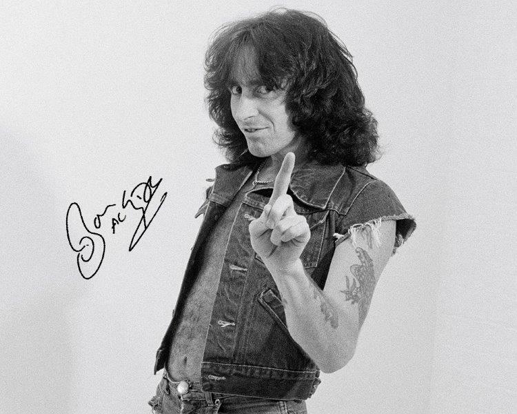 REPRINT - AC/DC BON SCOTT Autographed Signed 8 x 10 Glossy Photo Poster painting Poster ACDC