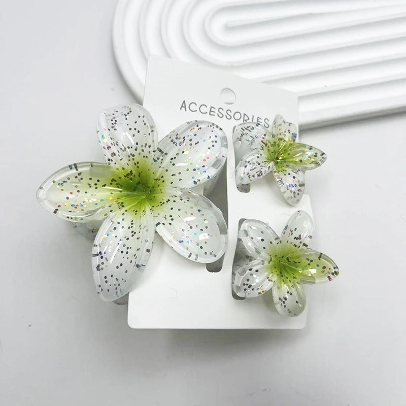 Minimalist Women’s Flower Resin Hair Claws