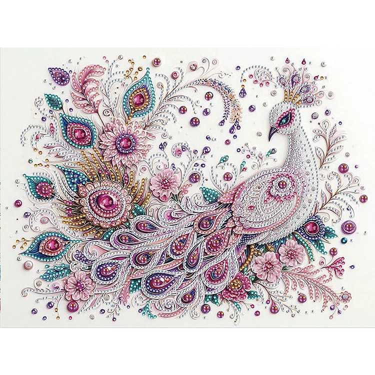 Peacock - Special Shaped Drill Diamond Painting - 30*40CM(Canvas)