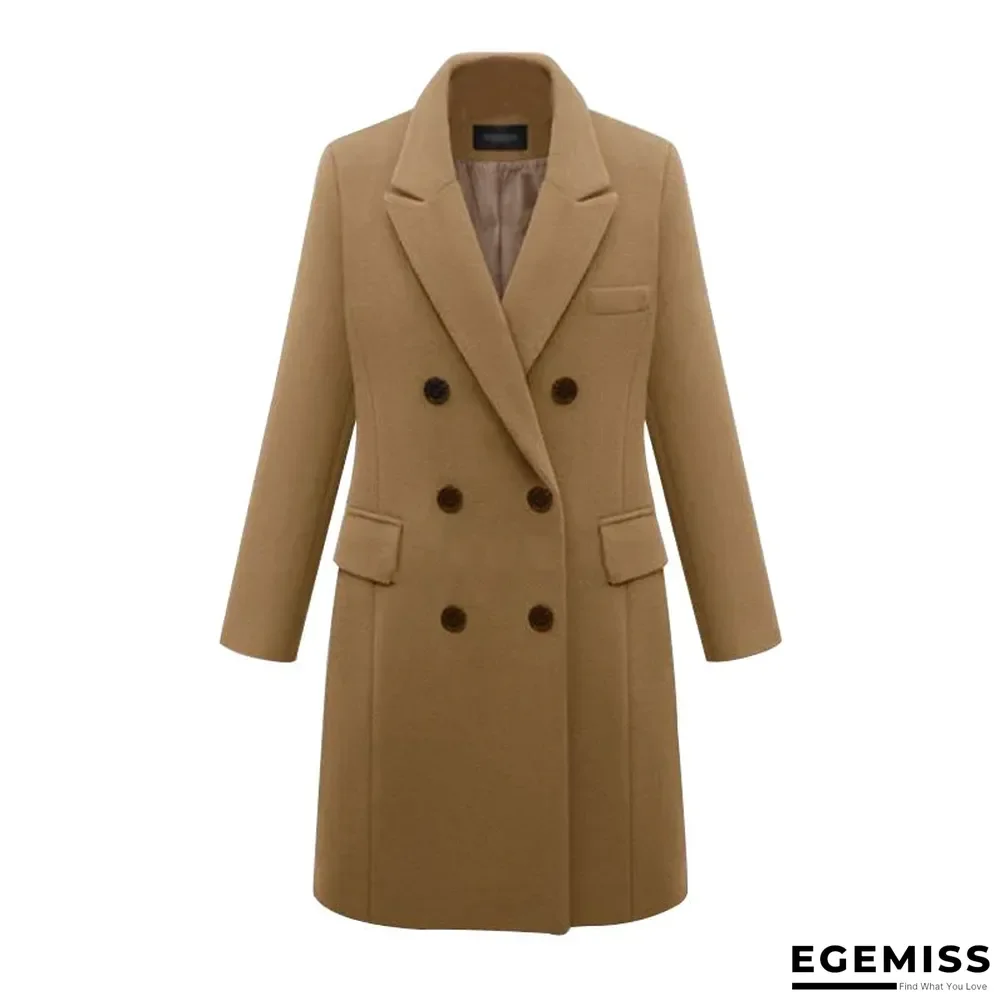 Autumn and Winter Windbreaker Women's Long Woolen Coat Woolen Coat | EGEMISS