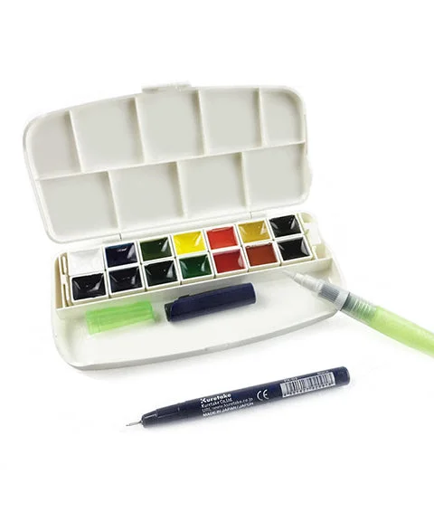 12/14 Colors Premium Artist Transparent Watercolor Paint Set-Himinee.com