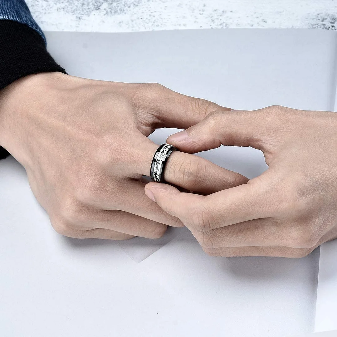 6MM 8MM Women's Or Men's Aurora Luminou Glow Tungsten Carbide Carbon Fiber Lord of Wedding Bands