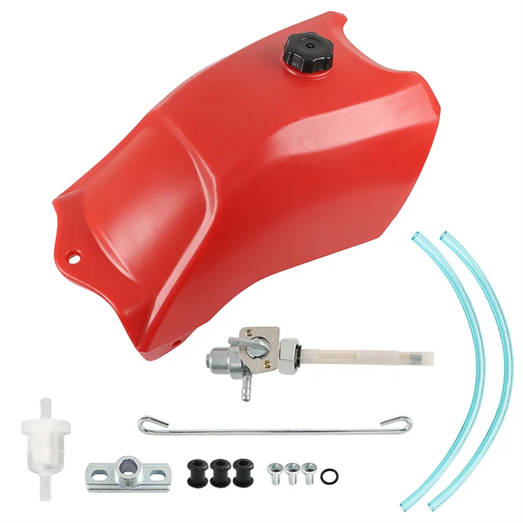 SEBLAFF FT49300R Red Plastic Fuel Tank with Gas Cap Replacement for TRX300 1988-1992