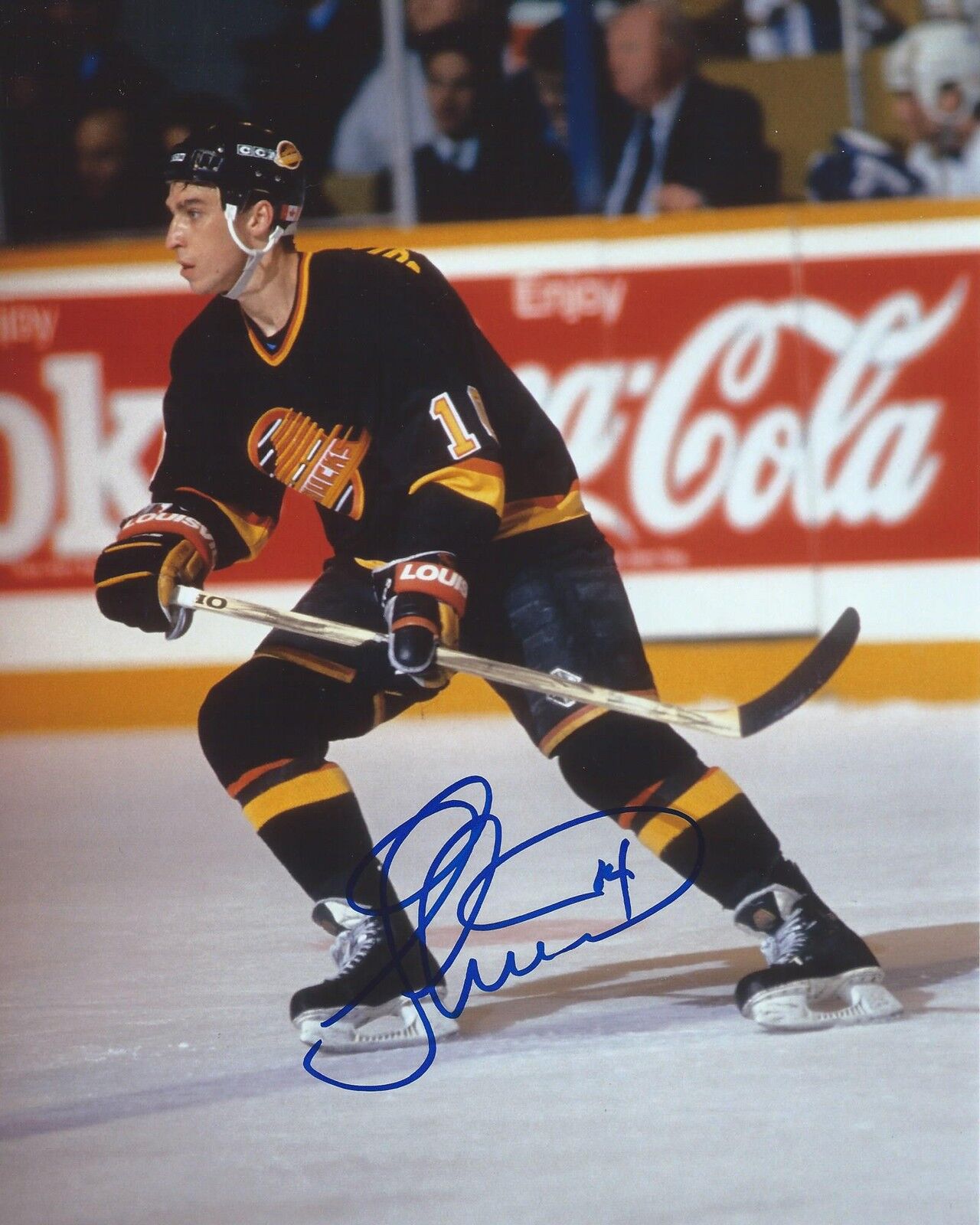 Geoff Courtnall Signed 8x10 Photo Poster painting Vancouver Canucks Autographed COA