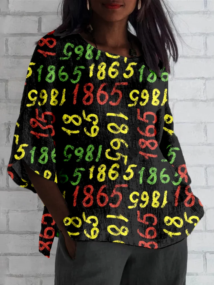 African Rasta Color 1865 Linen Blend Cozy Tunic