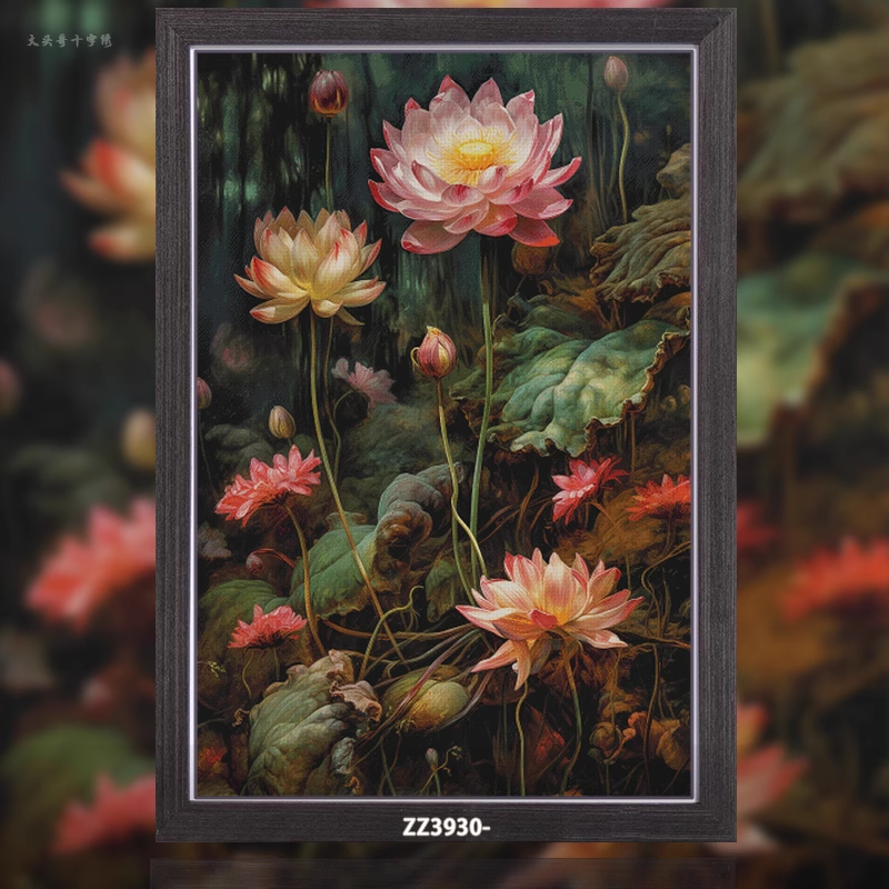 【ZZ3930-Lotus】 Painting Fairy Cross Stitch