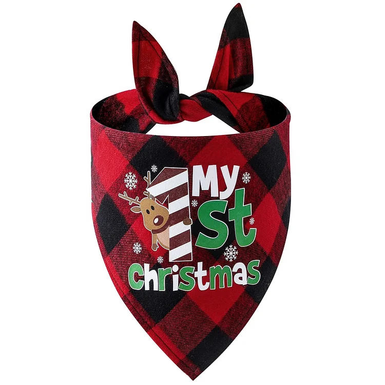 Christmas Classic Red & Green Plaids Dog Bandanas