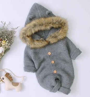 Baby Girl Romper Knitted Newborn Baby Clothes Romper With Hat Infant Toddler Jumpsuit For Kids Cotton Toddler Boys Jumpsuit