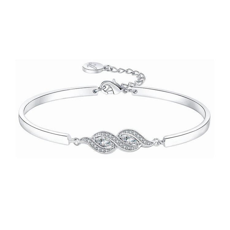 For Daughter - Mother And Daughter Are Connected Heart To Heart Diamond Bracelet