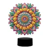 (US Local)DIY 5D Diamond Painting Acrylic Mandala  Night Light Lamp Home Decoration Ornament Gift Kit
