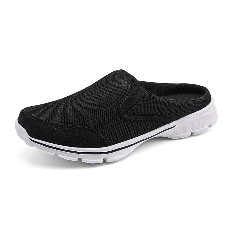 Nine o'clock Large Size Men Casual Mules Super Light Mesh Breathable Male Flats Shoes Outdoor Wear-resisting Slip-on Footwear