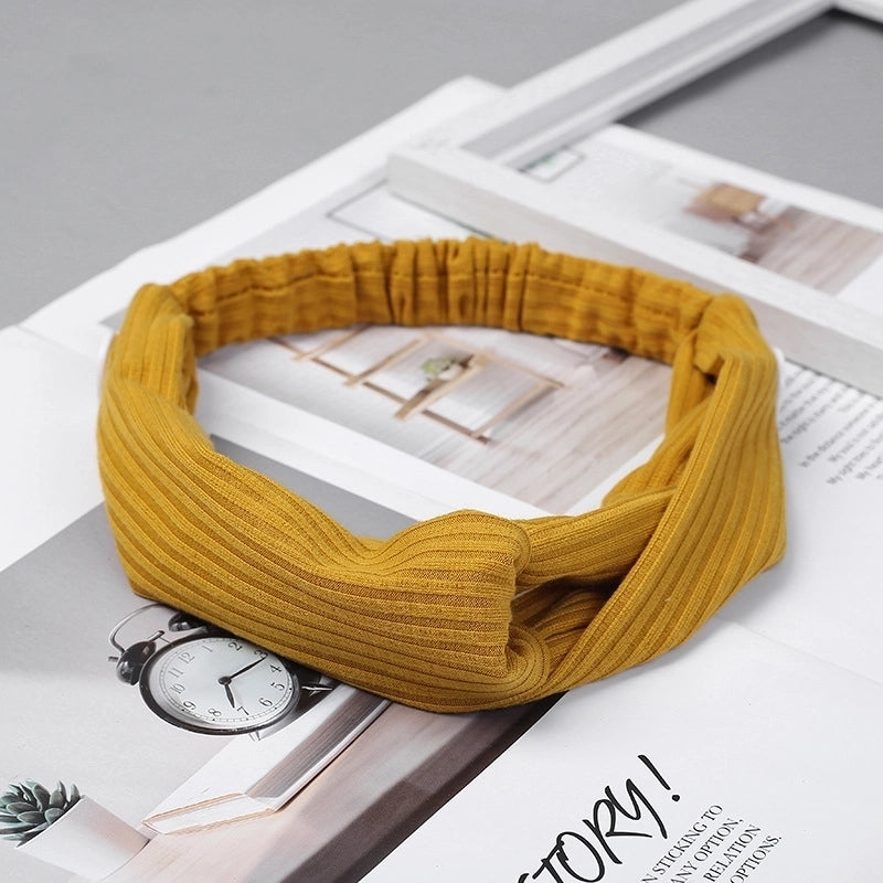 Casual Minimalist Stripe Solid Color Cloth Stripe Hair Band