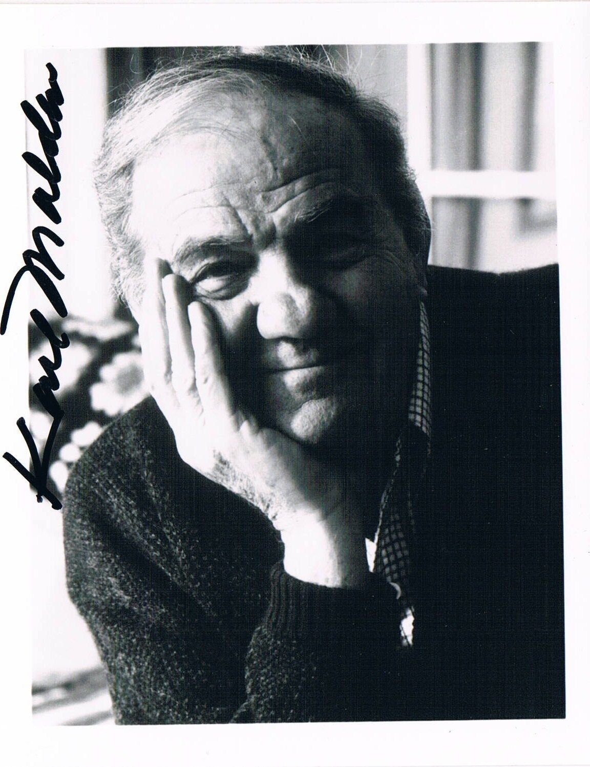 Karl Malden 1912-2009 genuine autograph signed 4x5