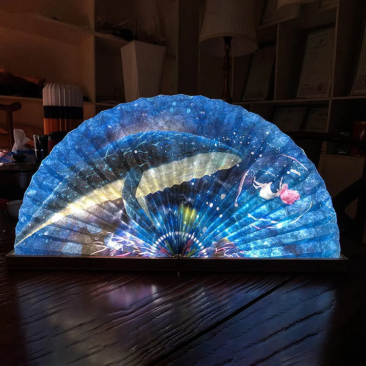 Handmade Custom Folding Fan-Shaped Night Light