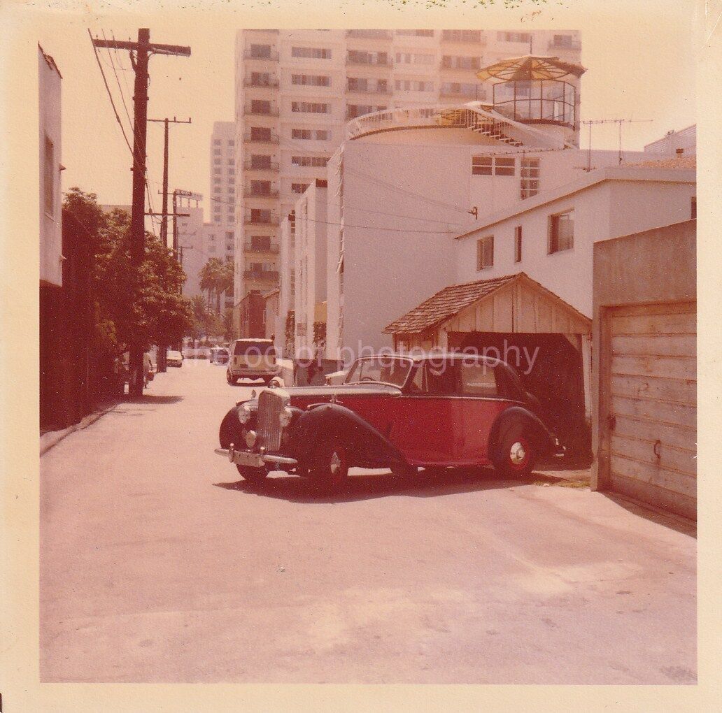 Classic Car FOUND Photo Poster painting ColorOriginal Snapshot VINTAGE 810 35 D