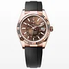 Rolex Sky-Dweller m336235-0002 Rose Gold Chocolate Dial Oysterflex Bracelet Super Clone