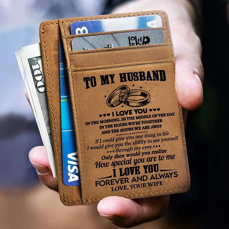 To My Husband - I Love You Forever And Always - Card Wallet The Cold Blanket