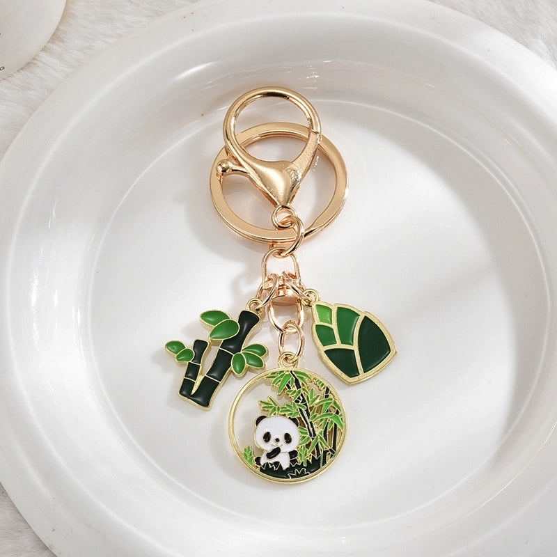 Cute Panda Metal Unisex Bag Pendant Keychain