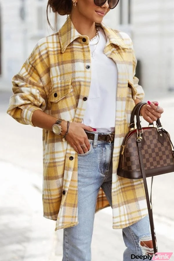 Check Oversized Plaid Shacket