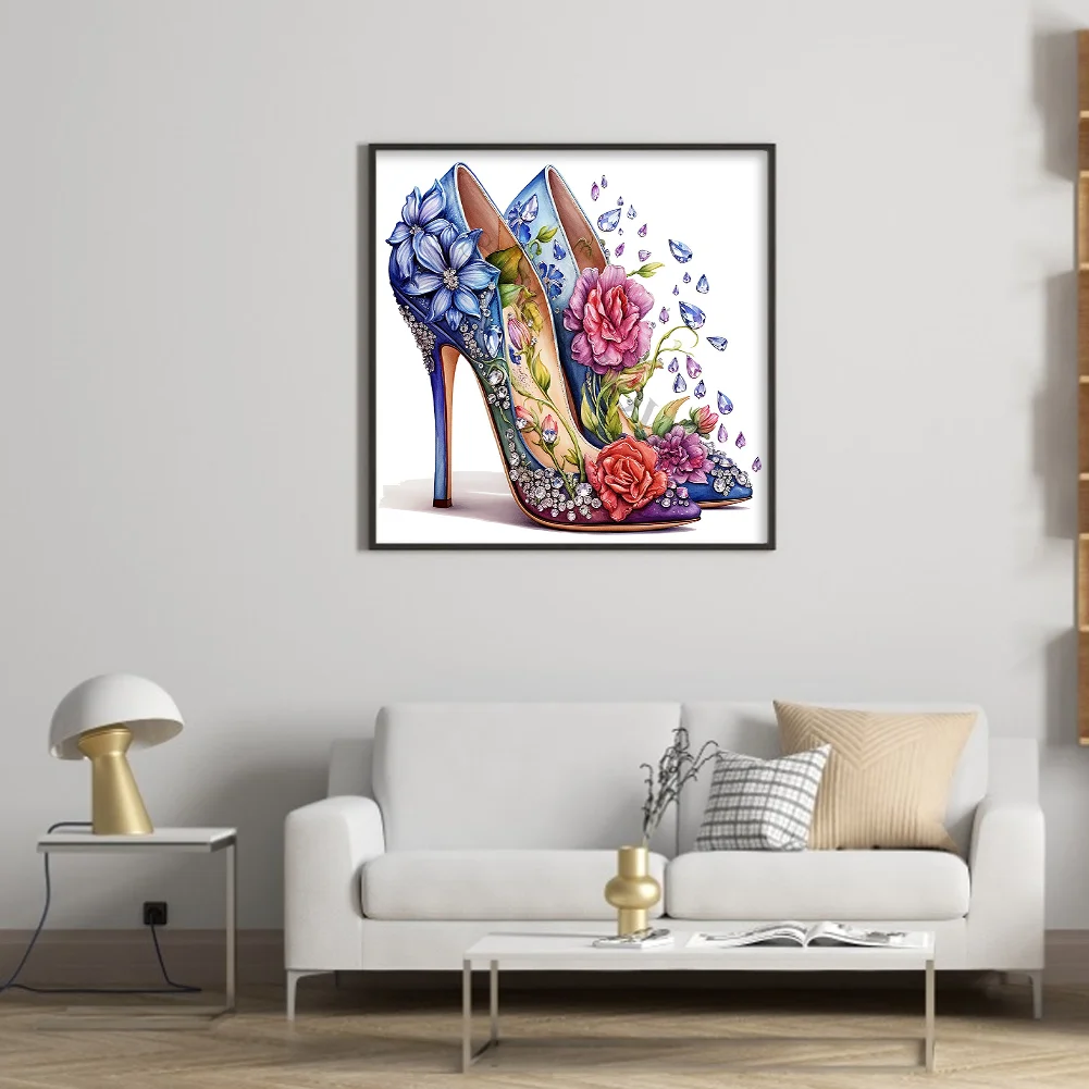 11CT Full Stamped Cross Stitch - High Heel(Canvas|40*40CM)