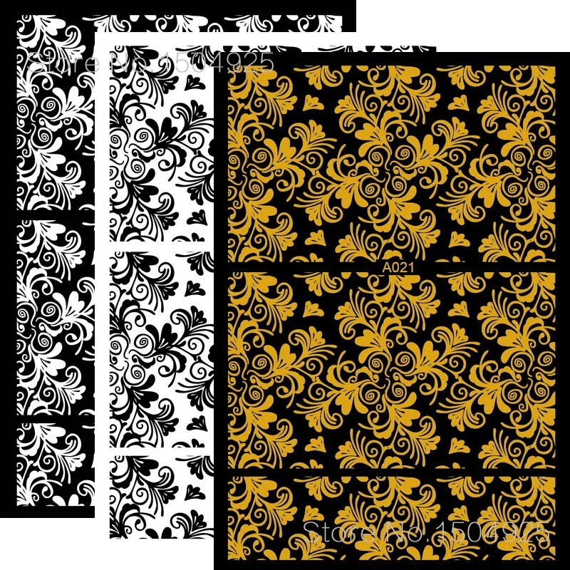 Black Wave Gold Stars White Line Nail Art Stickers Designs Manicure Sticker Back Glue Accessories for Nail Art Decoration Decals