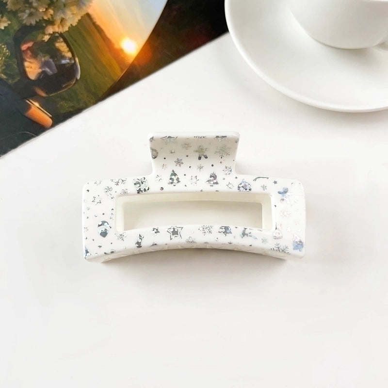 Halloween Minimalist Commute Women’s Pumpkin Flower Checkered Plastic Hair Claws