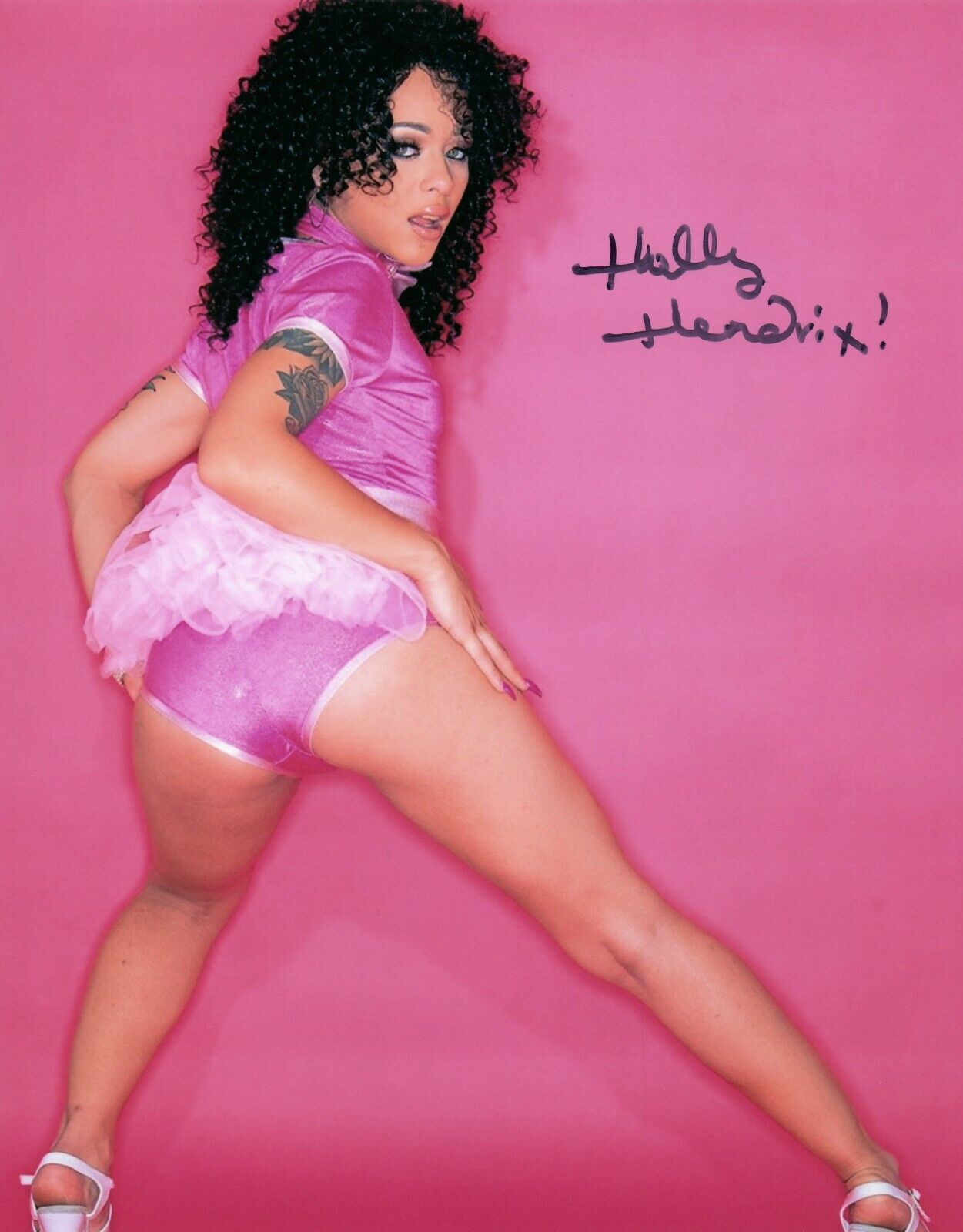 Holly Hendrix Super Sexy Hot Signed 8x10 Photo Poster painting Adult Model COA Proof 26