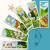 6pcs Pastoral Cat-DIY Stamped Cross Stitch Bookmark 47x28cm (Single-Sided)