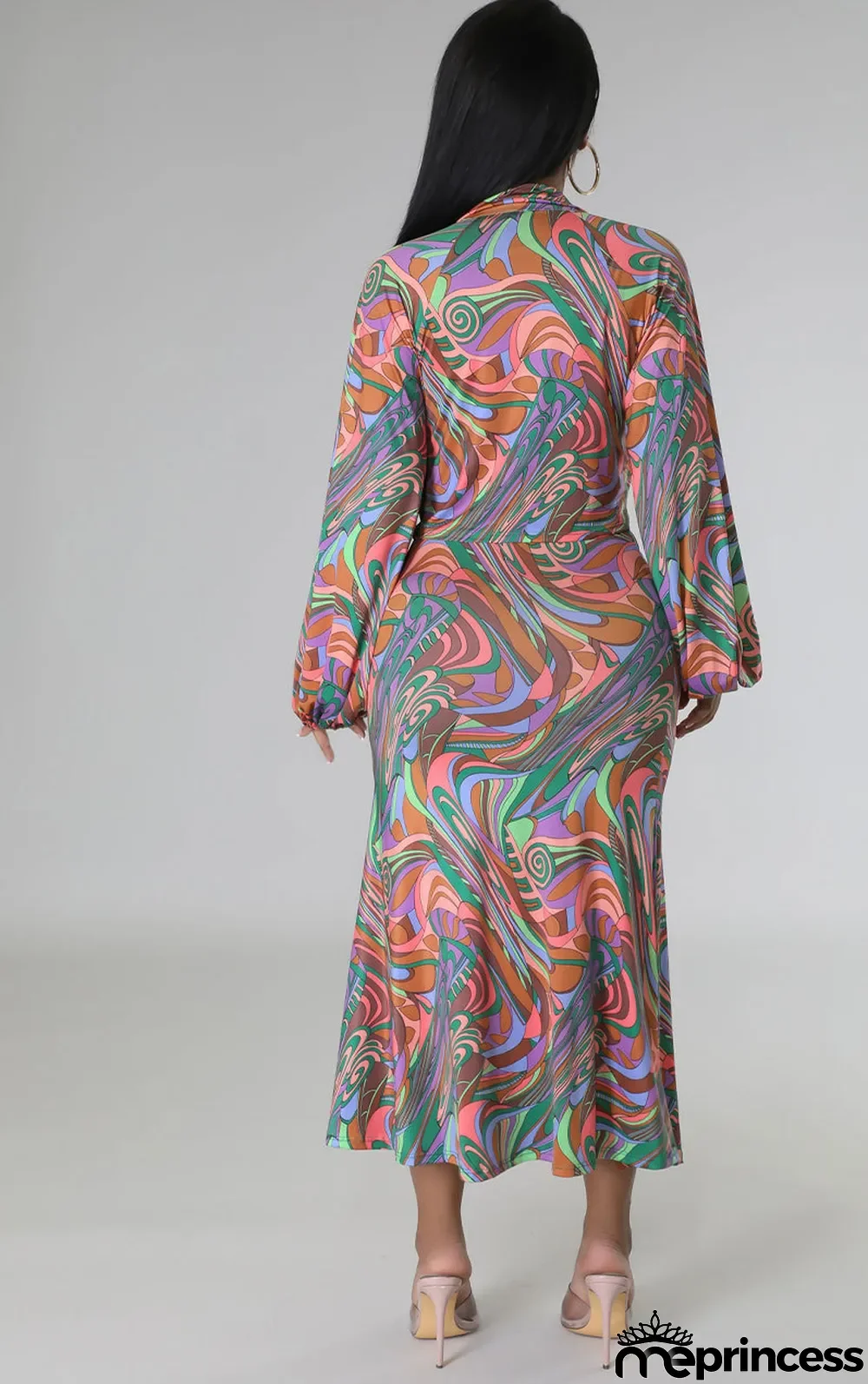 Fashion Spring Casual Print Long Sleeve Two-Piece Women's Skirt Set