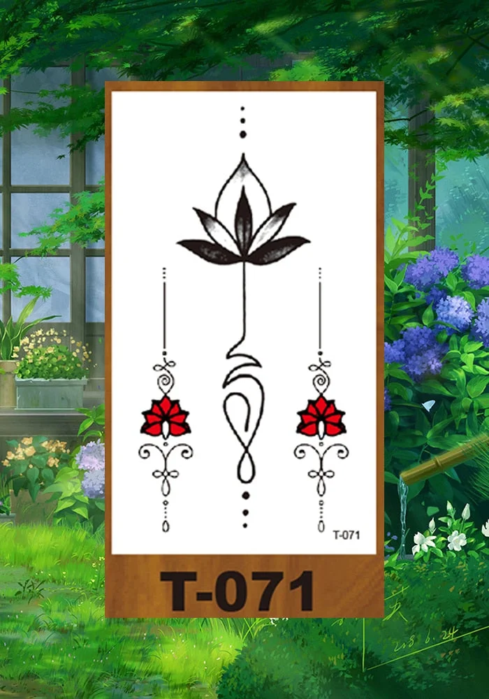 Drop Shipping Small Temporary Tattoo Stickers Expression Wolf Antlers Cartoon Girl Kid Arm Buttock Abdomen Neck Ankles Art Tatoo