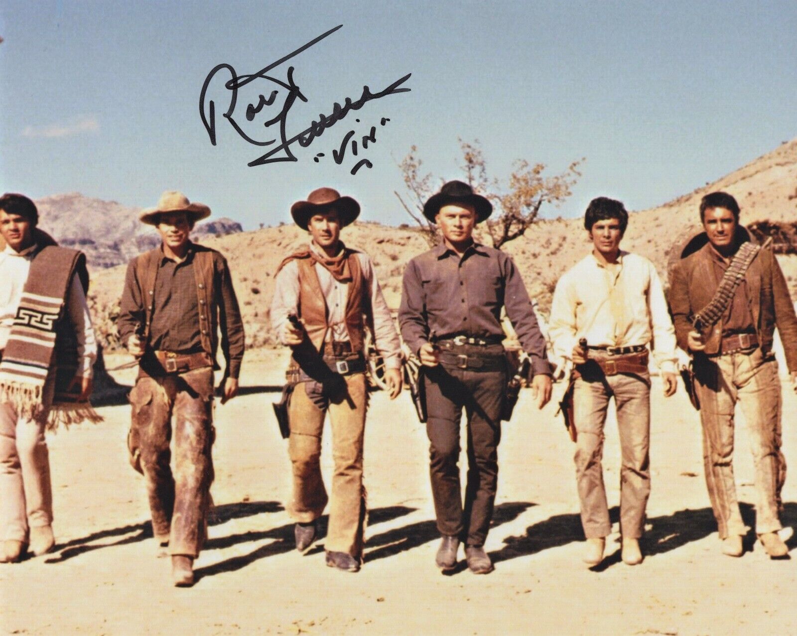 ROBERT FULLER SIGNED AUTOGRAPH VIN RETURN OF SEVEN 8X10 Photo Poster painting WESTERN MOVIE