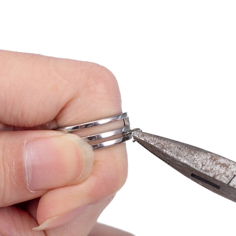 100 PCS/Package Diameter 3mm Diameter 5mm Diameter 7 Mm 304 Stainless Steel Solid Color Polished Broken Ring