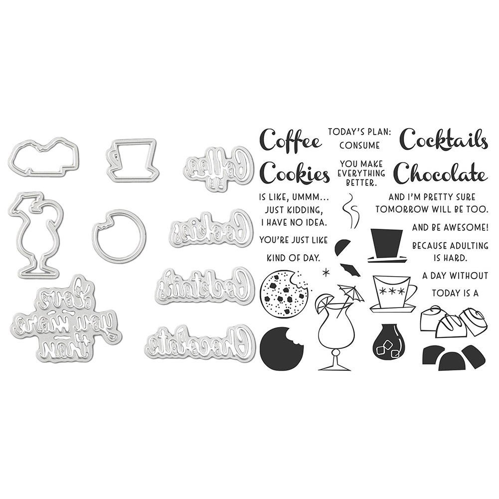 

Wine Glass (Cutting Die+Seal) - Paper Craft Cutting Dies, 501 Original