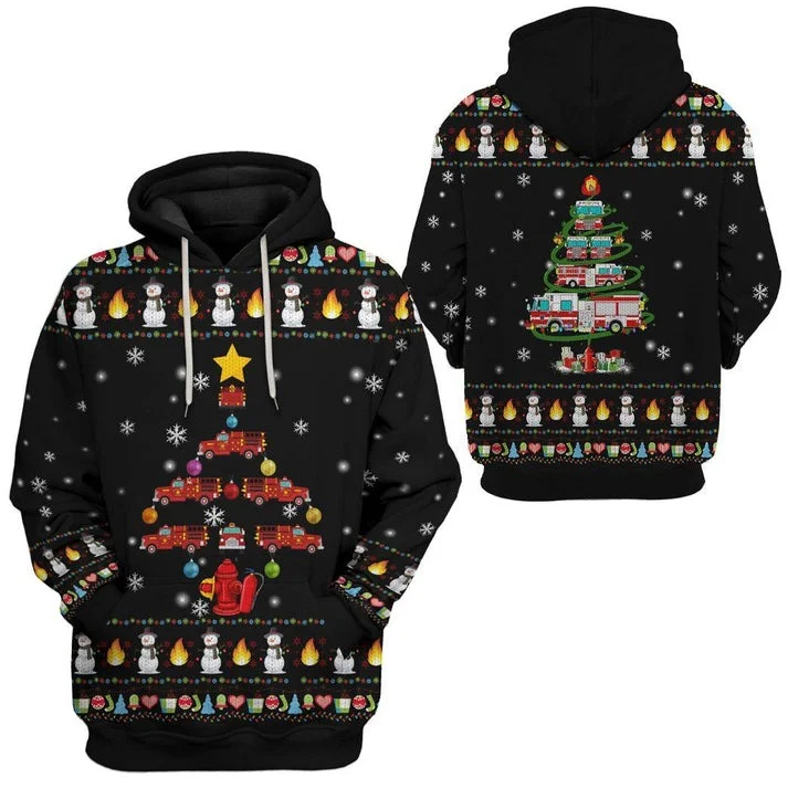 Unisex Black Ugly Christmas Sweaters 3D Print Hoodies