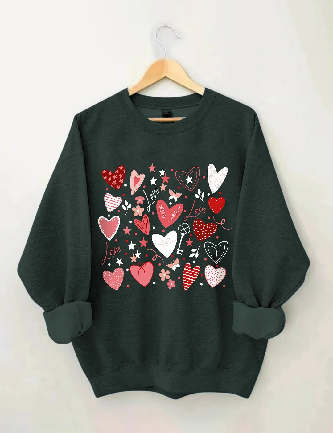 Cute Heart Valentine's Day Sweatshirt