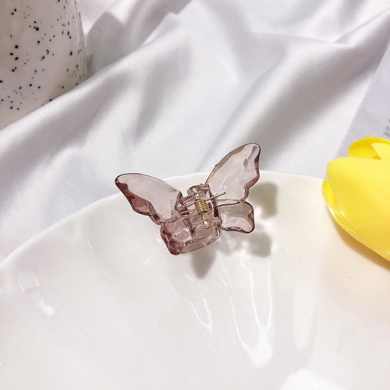 Sweet Butterfly Resin Transparent Hair Clip