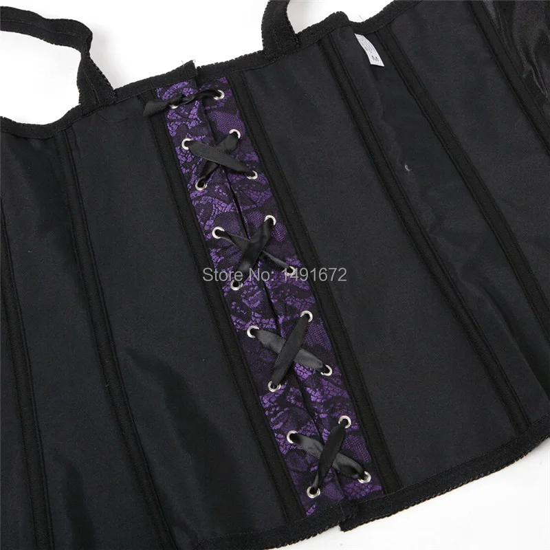 Billionm Sapubonva Corset Women Sexy Vest with Straps Lace up Overbust Cheap Flower Print Zip Brocade Gothic Halter Corsets Bustiers Tops