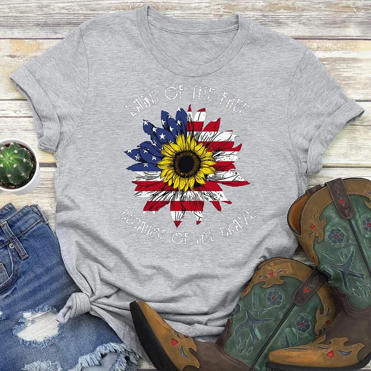 American Independence Day  Round Neck T-shirt-018168