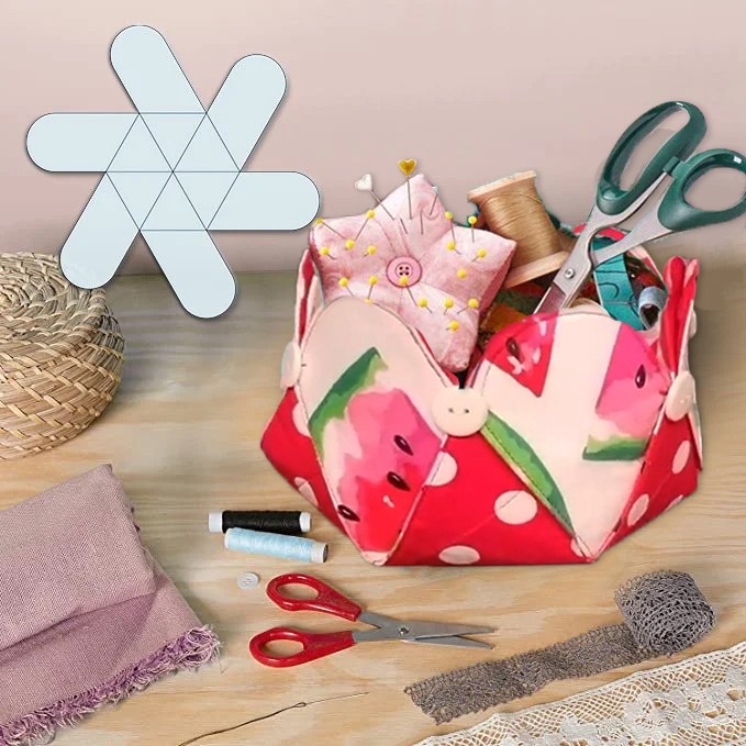 Magic Spin Fabric Storage Basket Template + Instructions Included