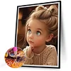 Douce Fille-Peinture au Diamant-30*40CM