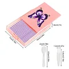 (US Only)4Pcs Butterfly Diamond Painting Tray 5D DIY Drills Plate with Sppon & Brush