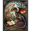 (US Only)Full Embroidery cotton Thread 14CT Printed Pterodactyl Cross Stitch 45x55cm