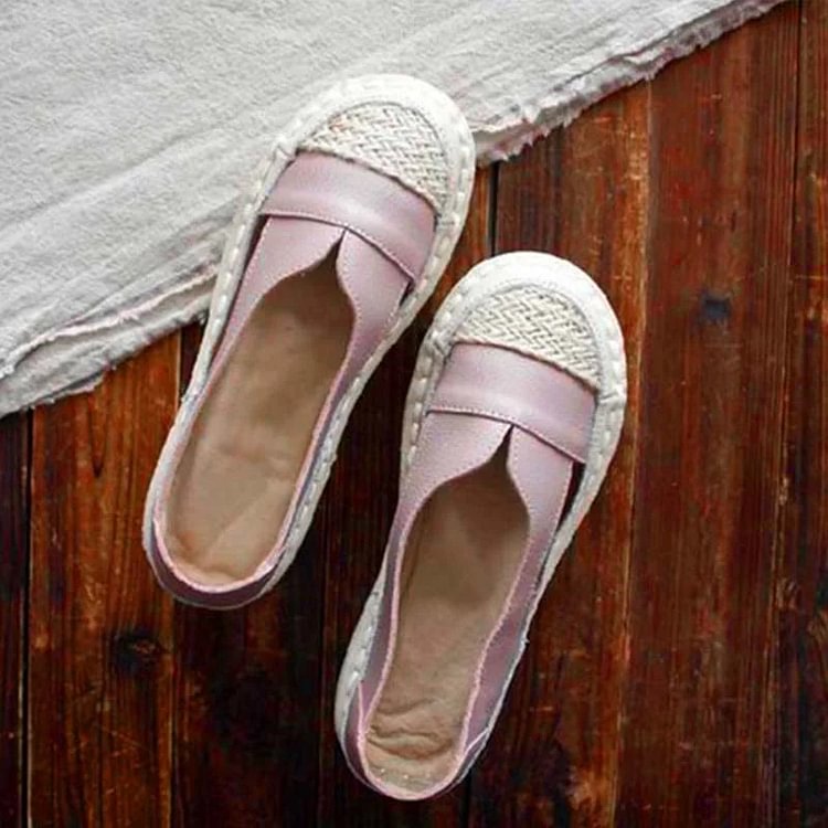 Straw Mesh Breathable Slip On Lofter Loafers P181436266