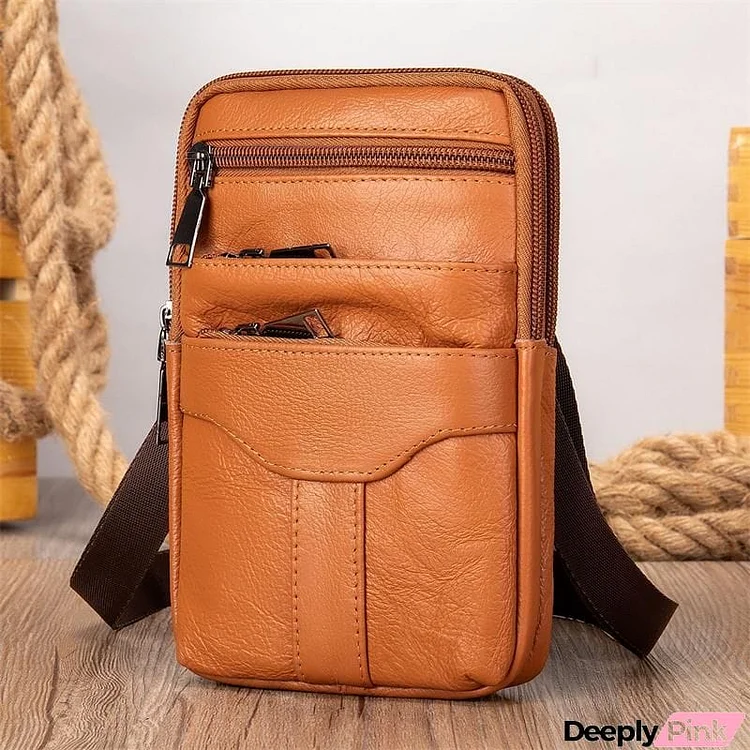 Men's Crossbody Bag Leather Shoulder Bag