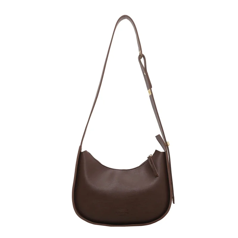 Crossbody Bags For Women 2022 Leather Shoulder Bag Solid Color Wide Adjustable Straps Women Bag Casual Satchels Zip Open Simple