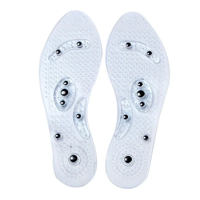One Pair Breathable Running Shock Absorption Massage Insole, Size:S About 27cm